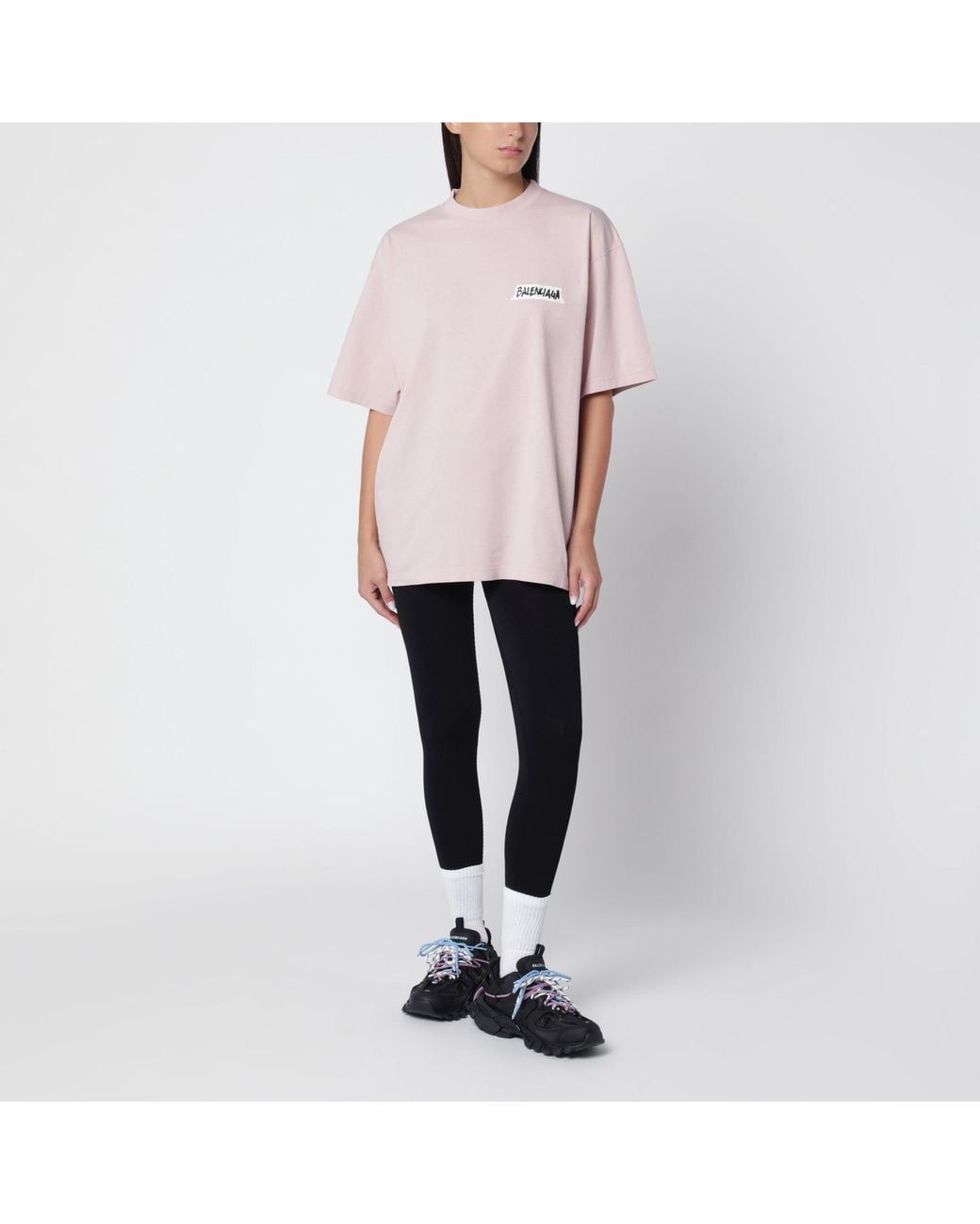 Balenciaga Pink Masking Tape T-Shirt