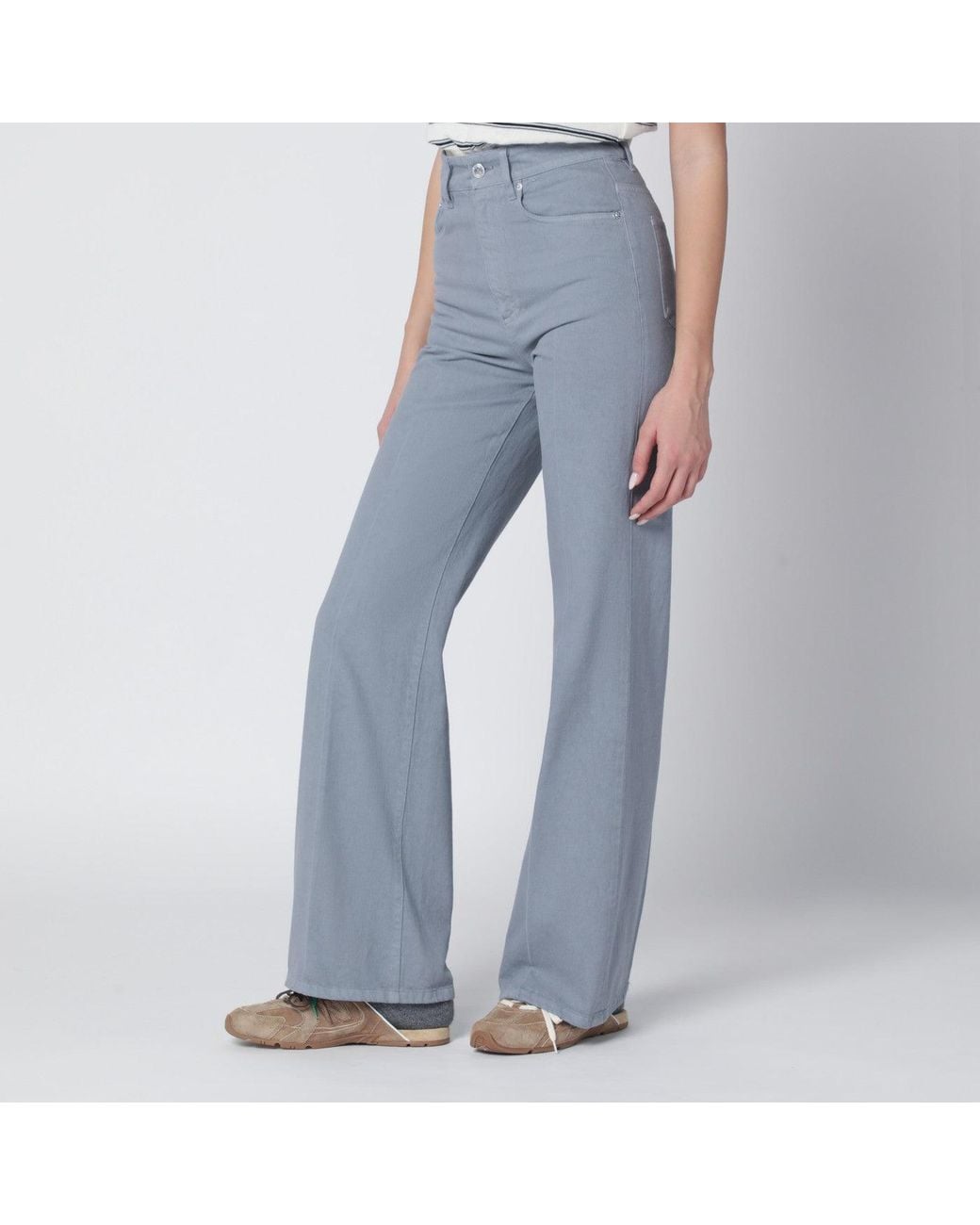 A.P.C. Bluegrey Cotton Trousers