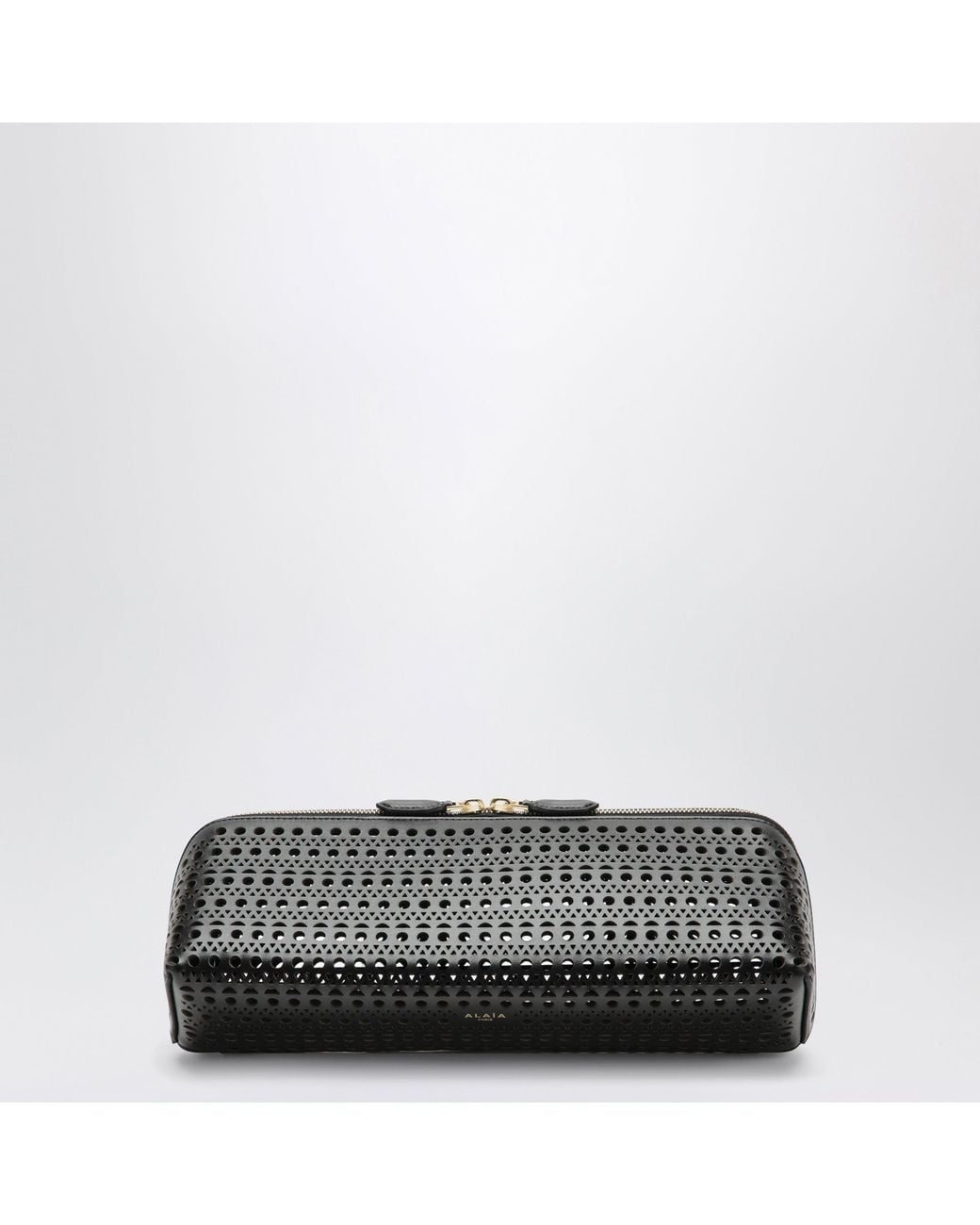 Alaïa Black Delta Calfskin Clutch Bag