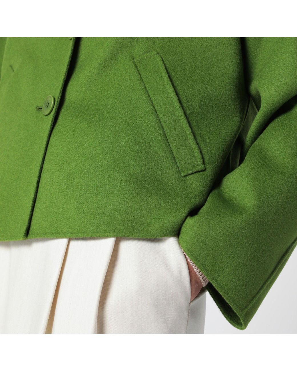 Weekend by Maxmara Green Cropped Jacket