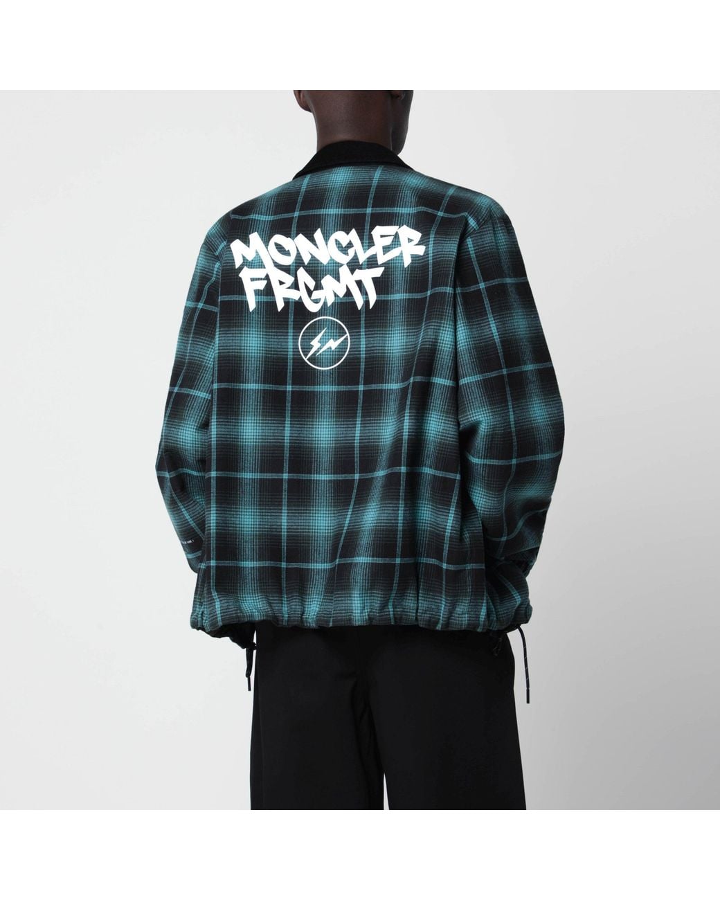 MONCLER X FRGMT Blue Ryūha And Cotton Shirt Jacket for men