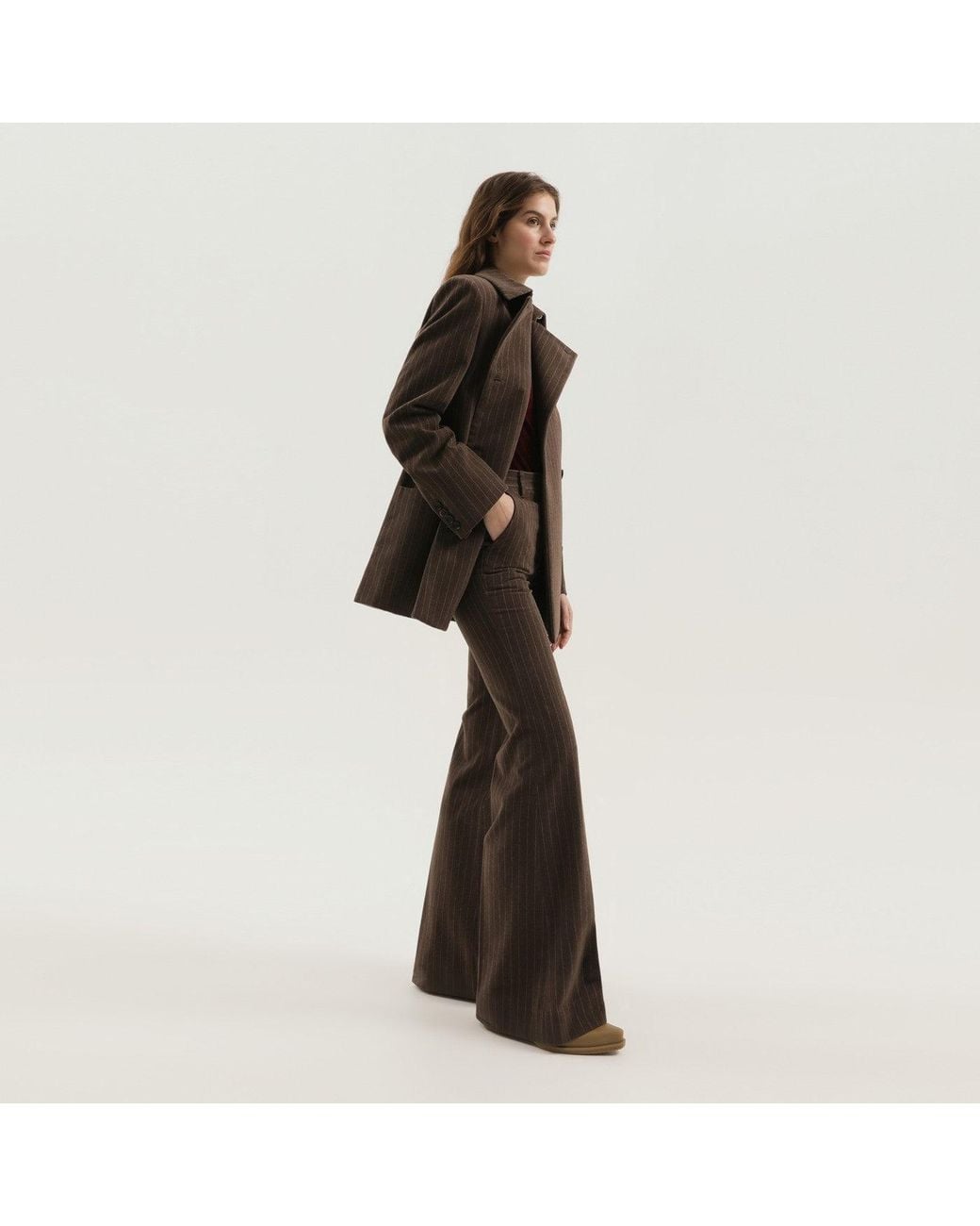 1989 STUDIO Black Striped Fla Pants
