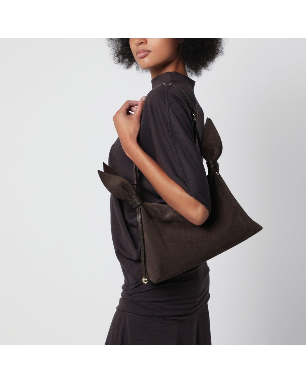 Loewe Black Medium Scarf Suede Bag
