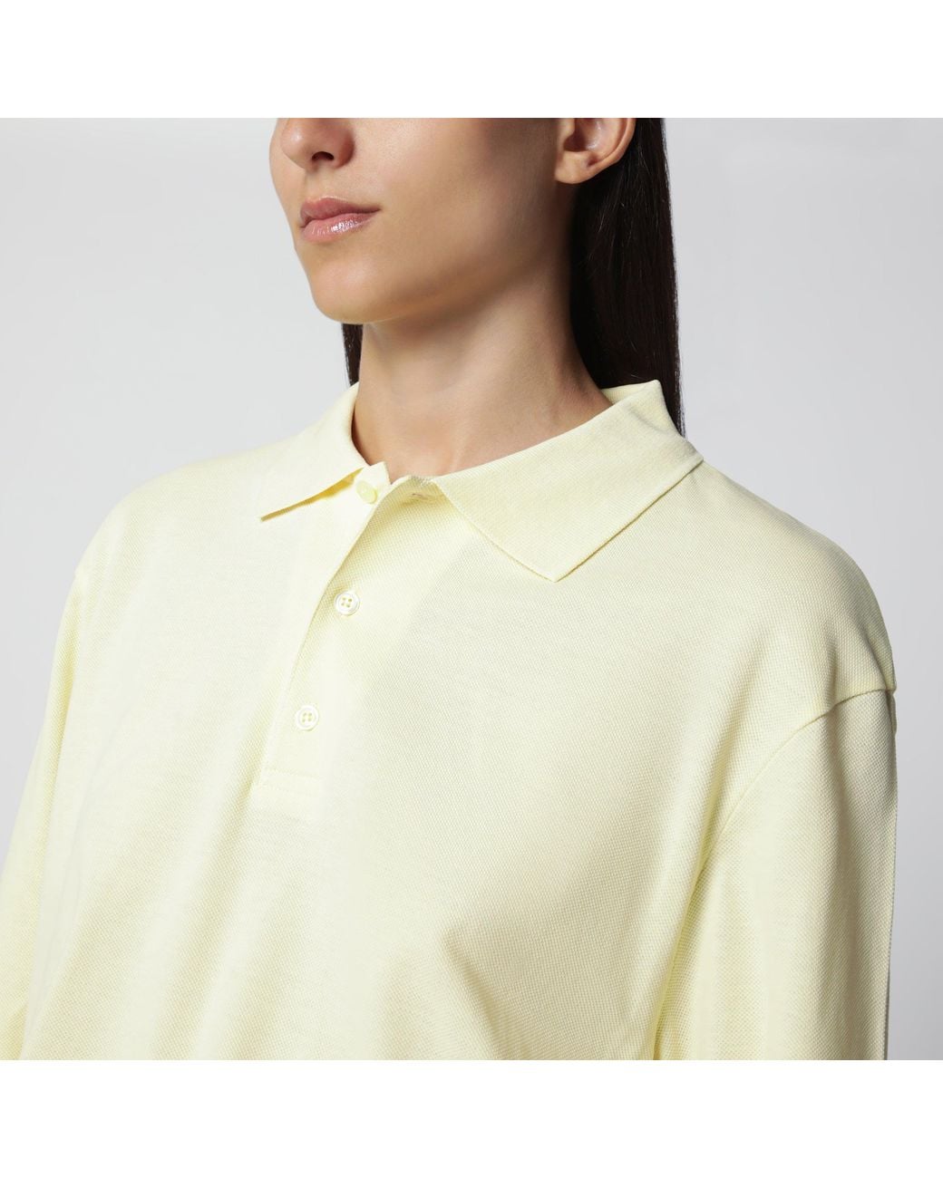 Flore Flore White Light Diana Organic Cotton Polo Shirt