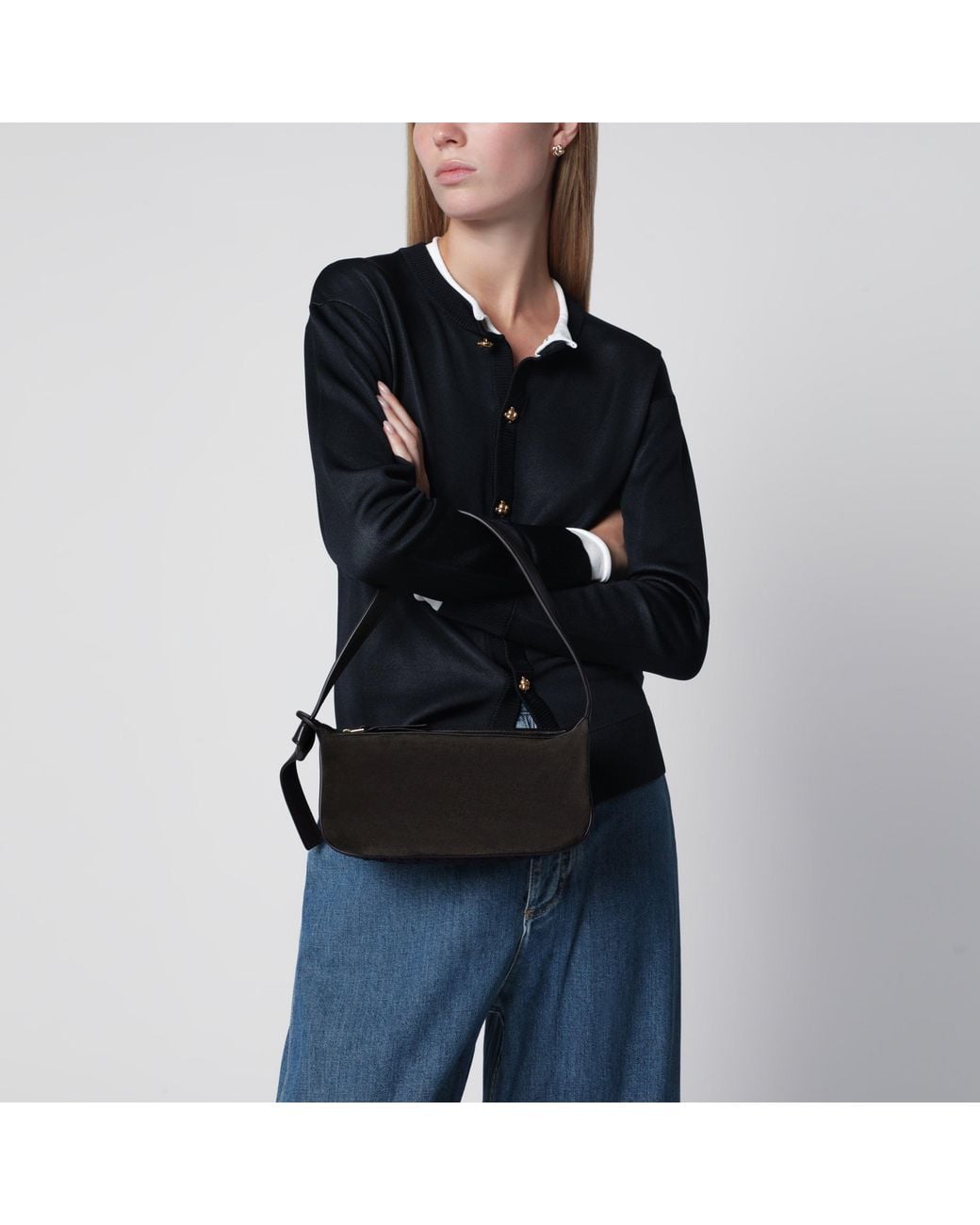 Bottega Veneta Black Nodo Shoulder Bag
