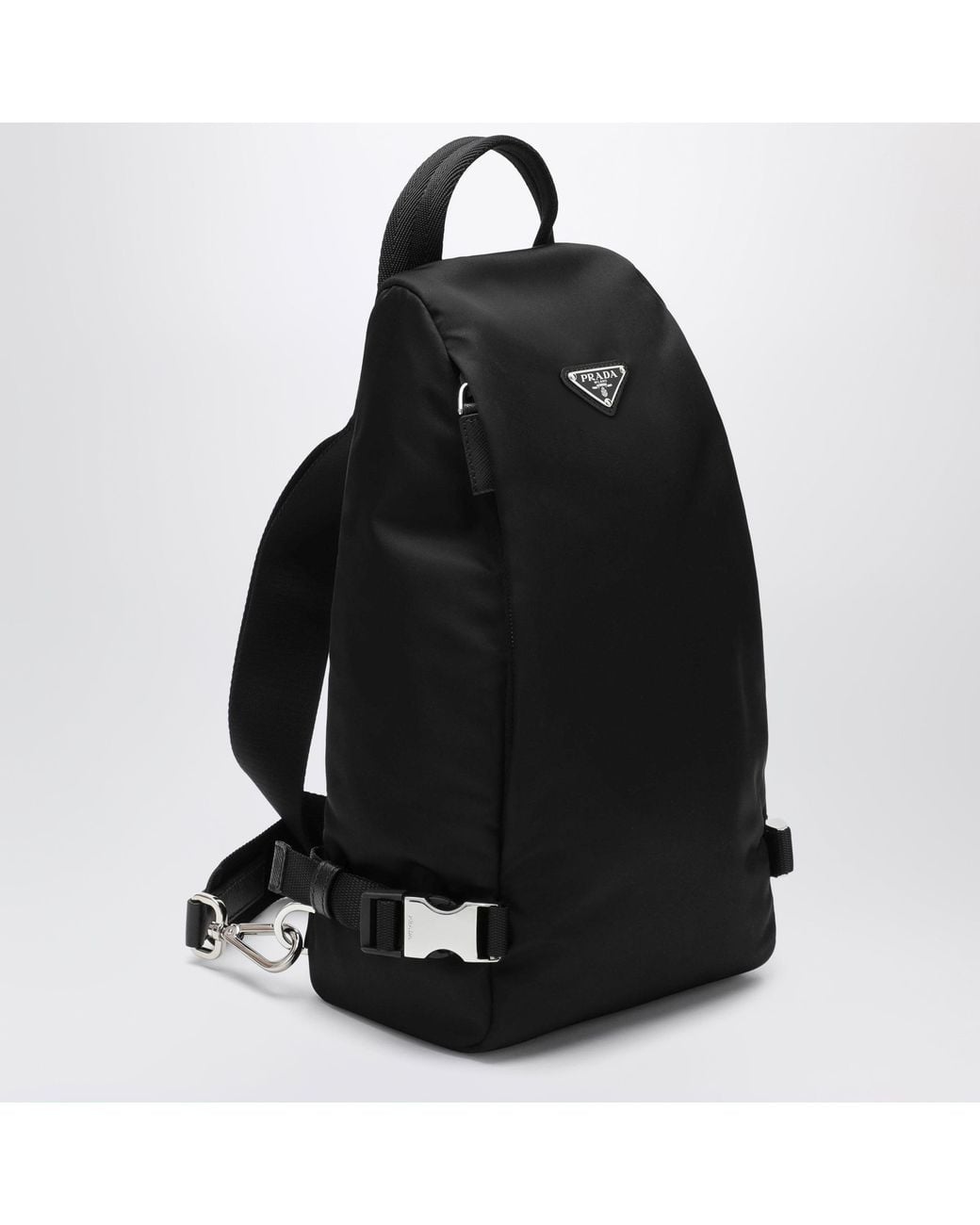 Prada Black Re-Nylon Single-Shoulder Backpack for men