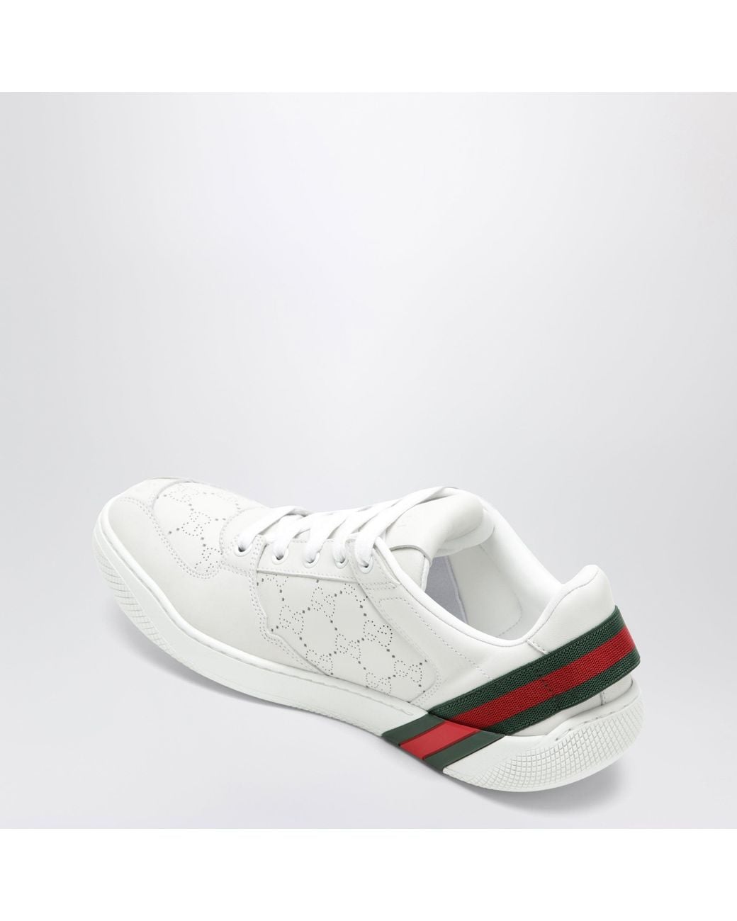 Gucci White Screener Mini Leather Sneakers