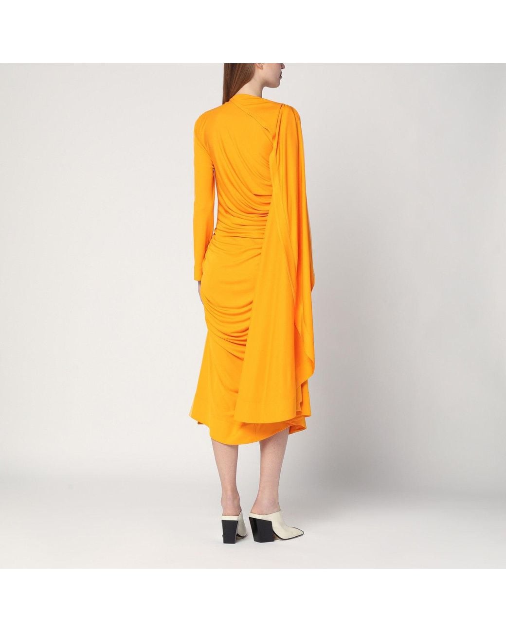 Bottega Veneta Yellow Draped Dress