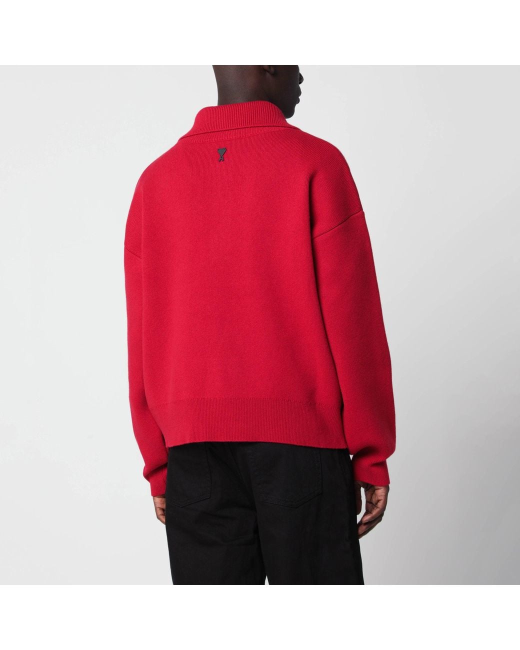 AMI Red Ruby Wool Sweater for men