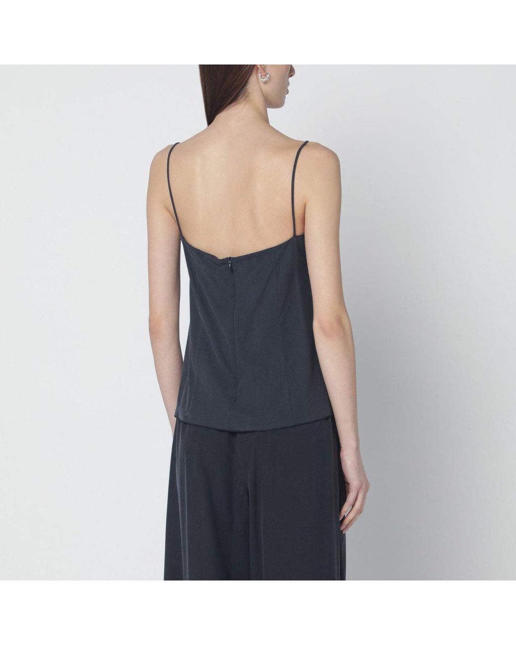 Max Mara Blue Silk Tank Top