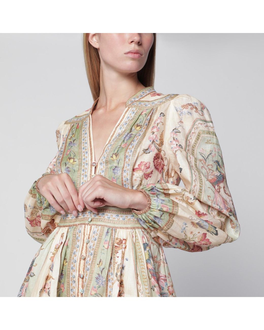 Zimmermann Natural Roselight Mini Dress