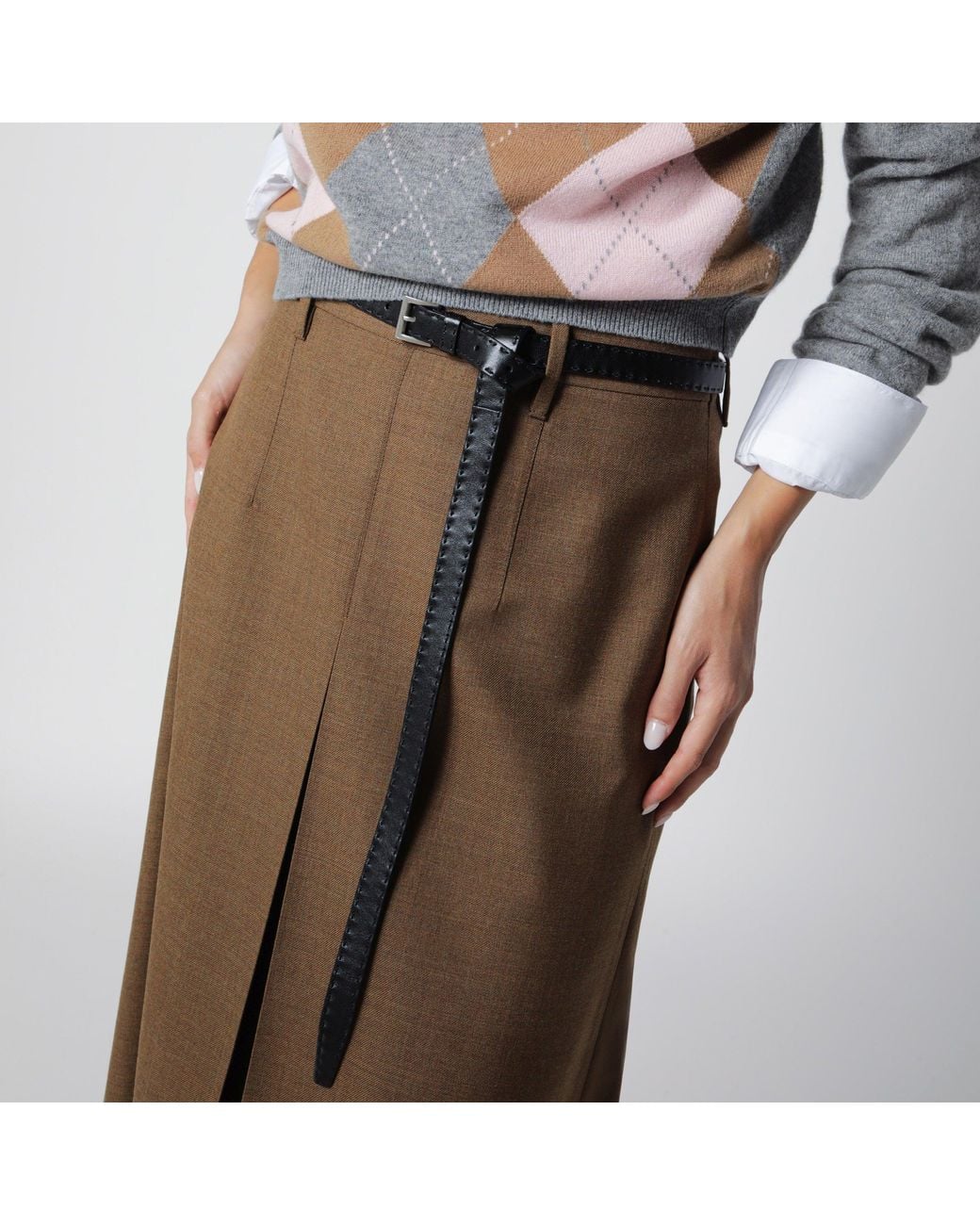 Prada Black Leather Belt