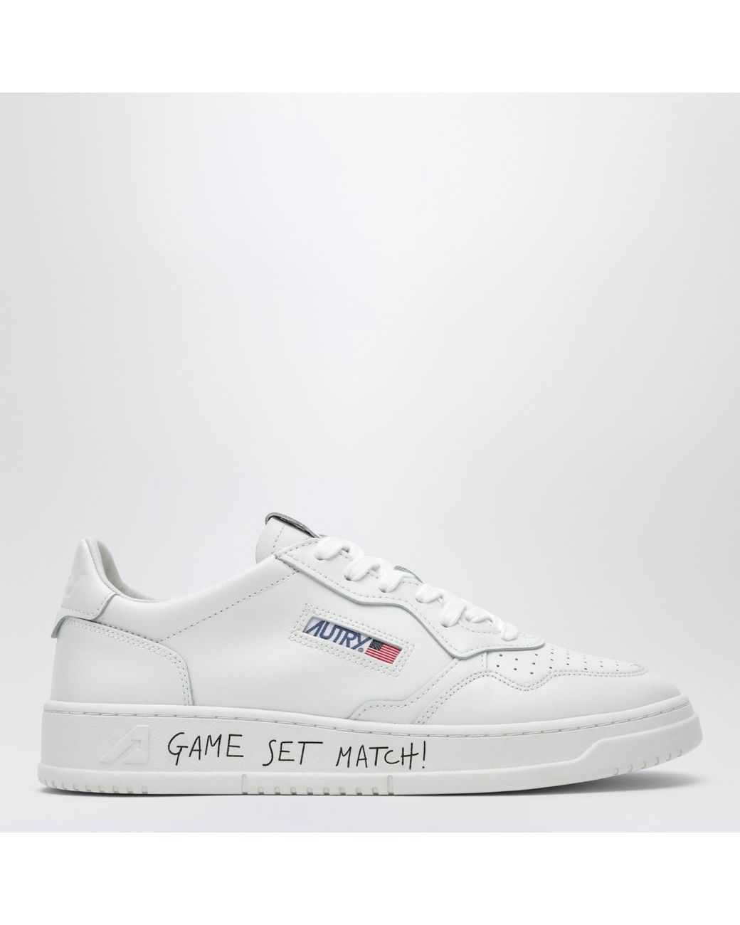 Autry White Medalist Low-Top Sneakers for men