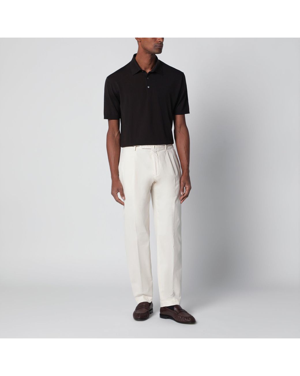 Santaniello White Trousers for men