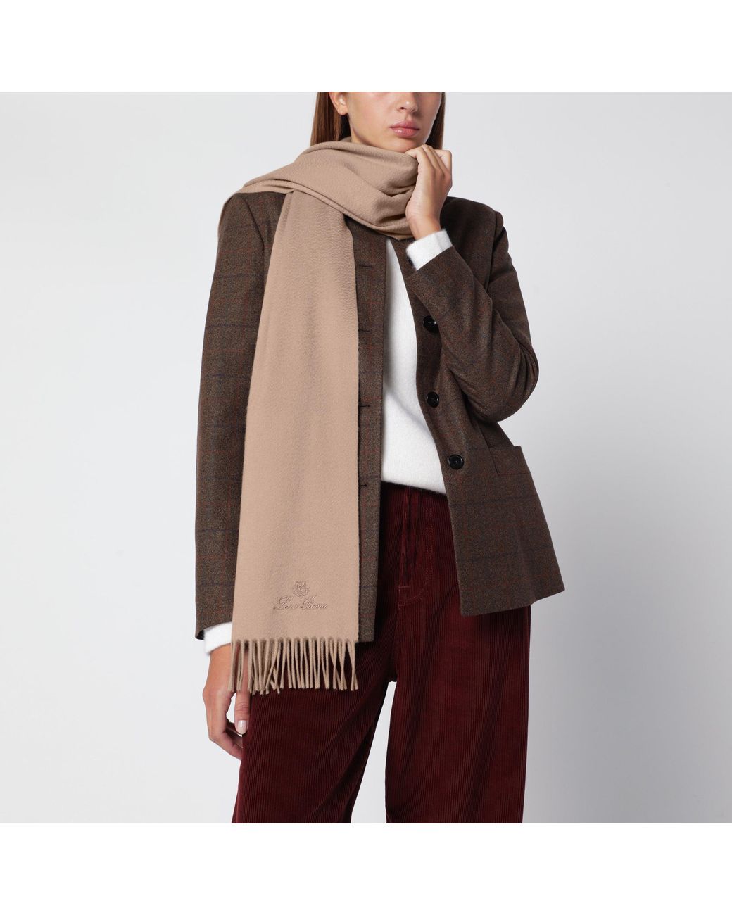Loro Piana Natural Cashmere Scarf