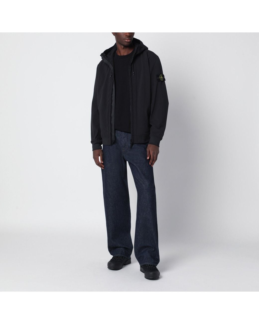 Stone Island Black Zip-Up Jacket for men