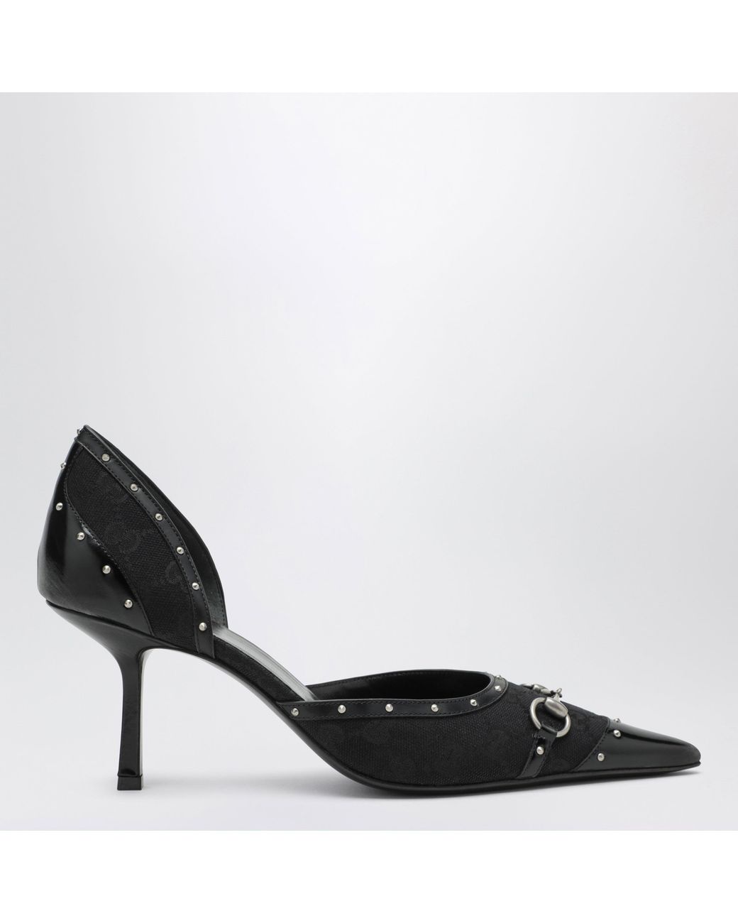 Gucci Black Savoy Gg Fabric Pumps