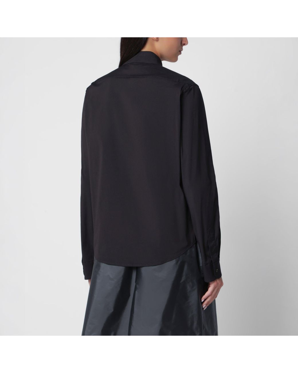 Miu Miu Black Stretch Poplin Shirt