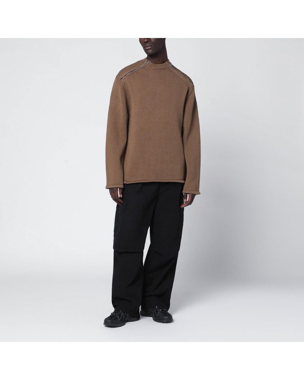 OAMC Brown Dark Cotton Sweater for men