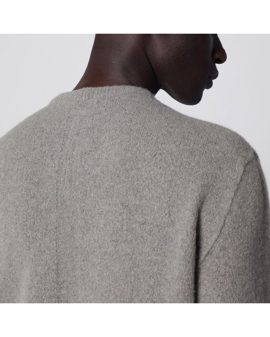 Rick Owens Gray Dust Cashmere-Blend Sweater for men