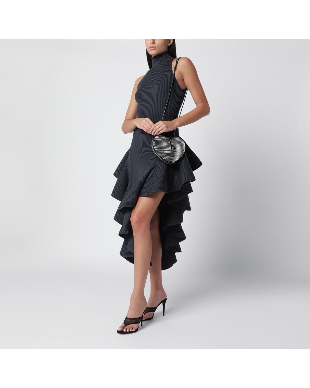 Alaïa Black Le Coeur Studded Suede Bag