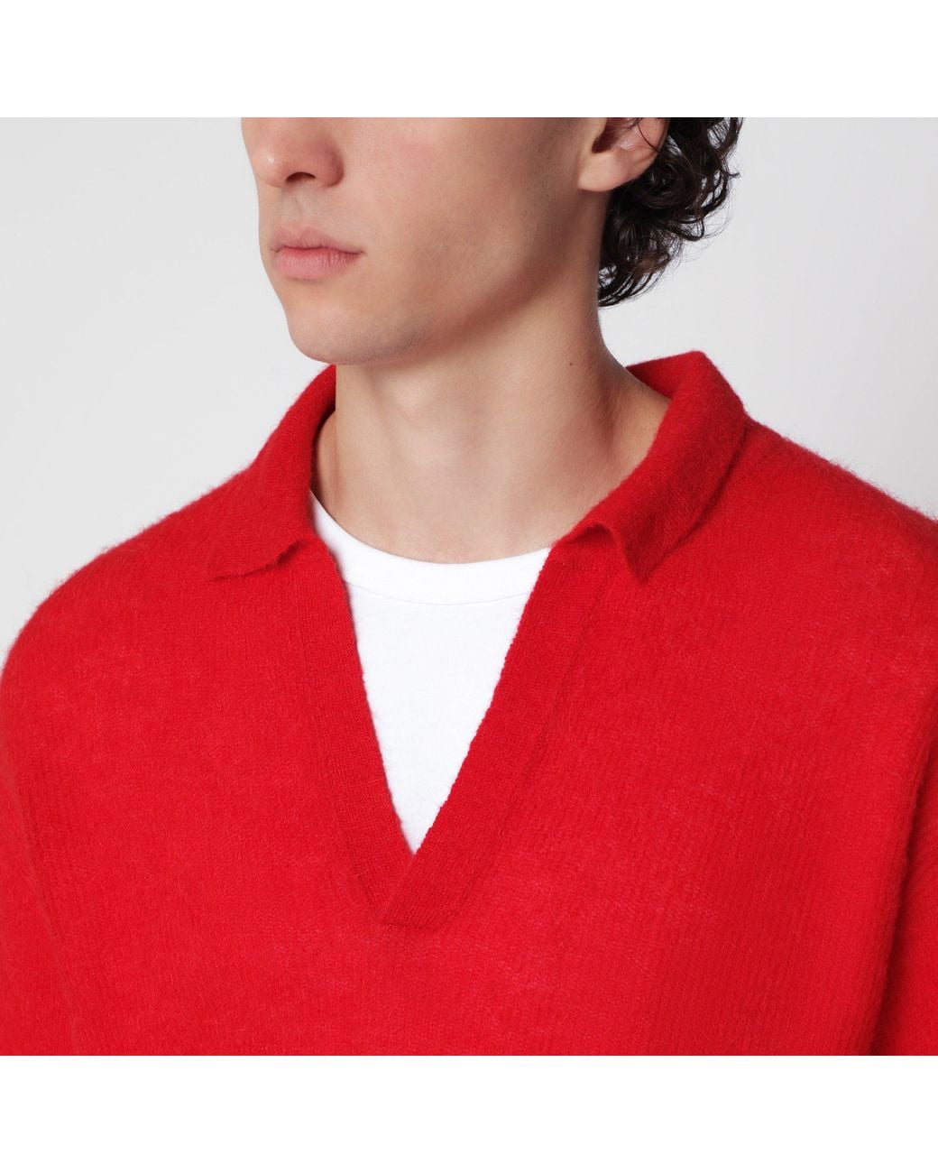 Auralee Red Sweater for men