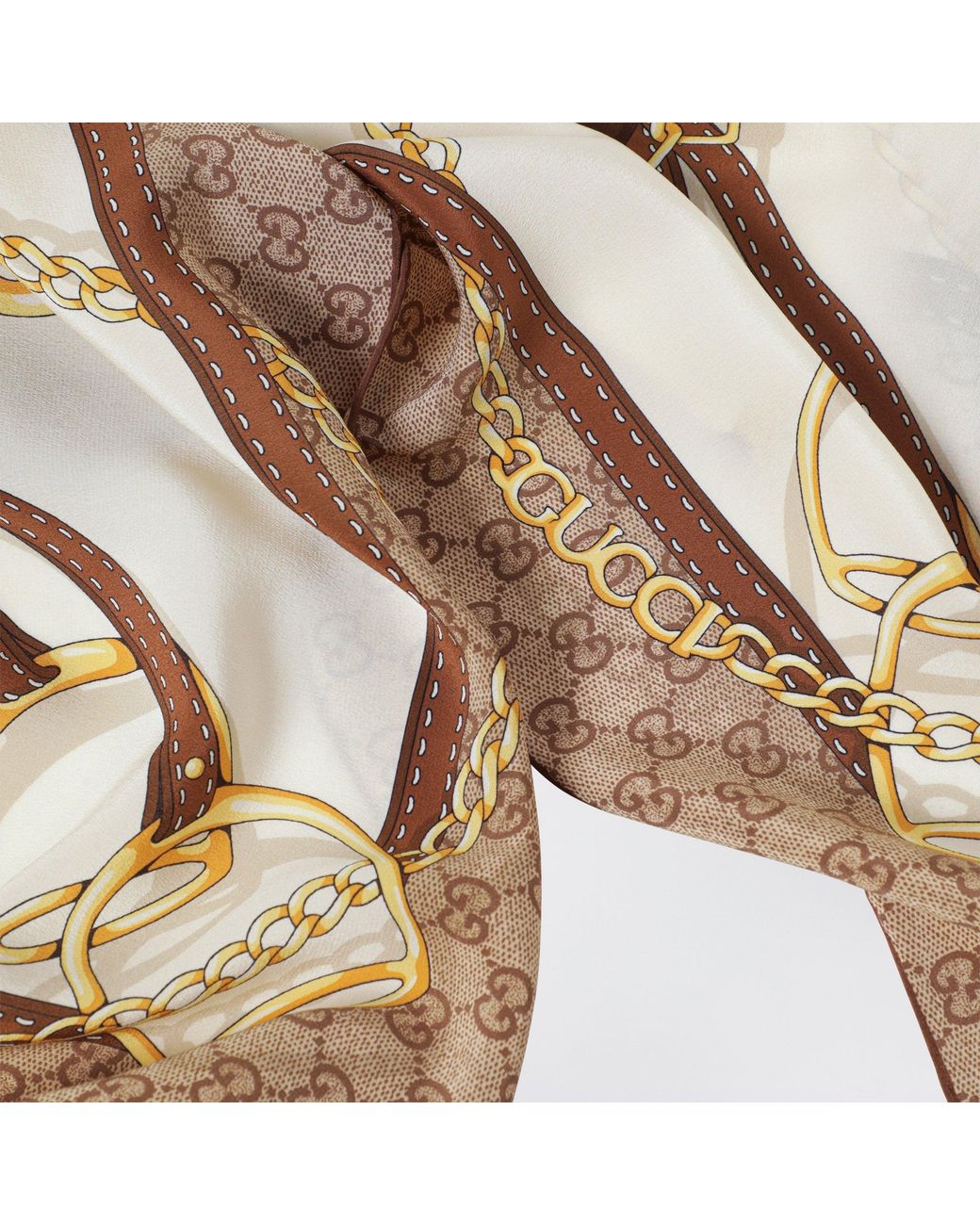 Gucci Metallic Printed Silk Crãªpe Carre