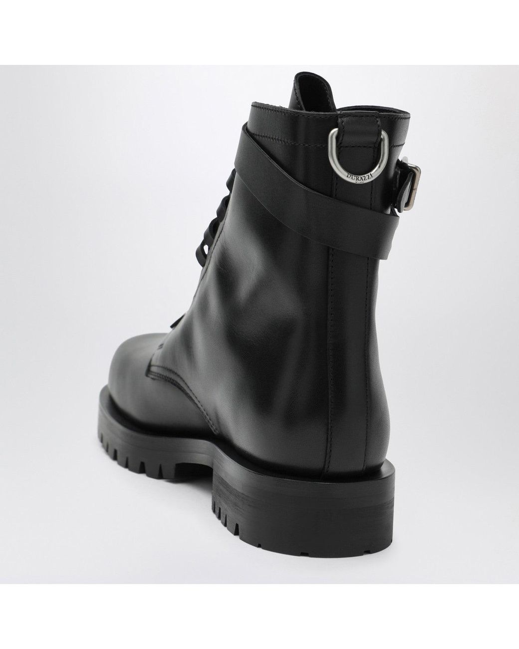 DURAZZI MILANO Black Combat Boots | Lyst UK