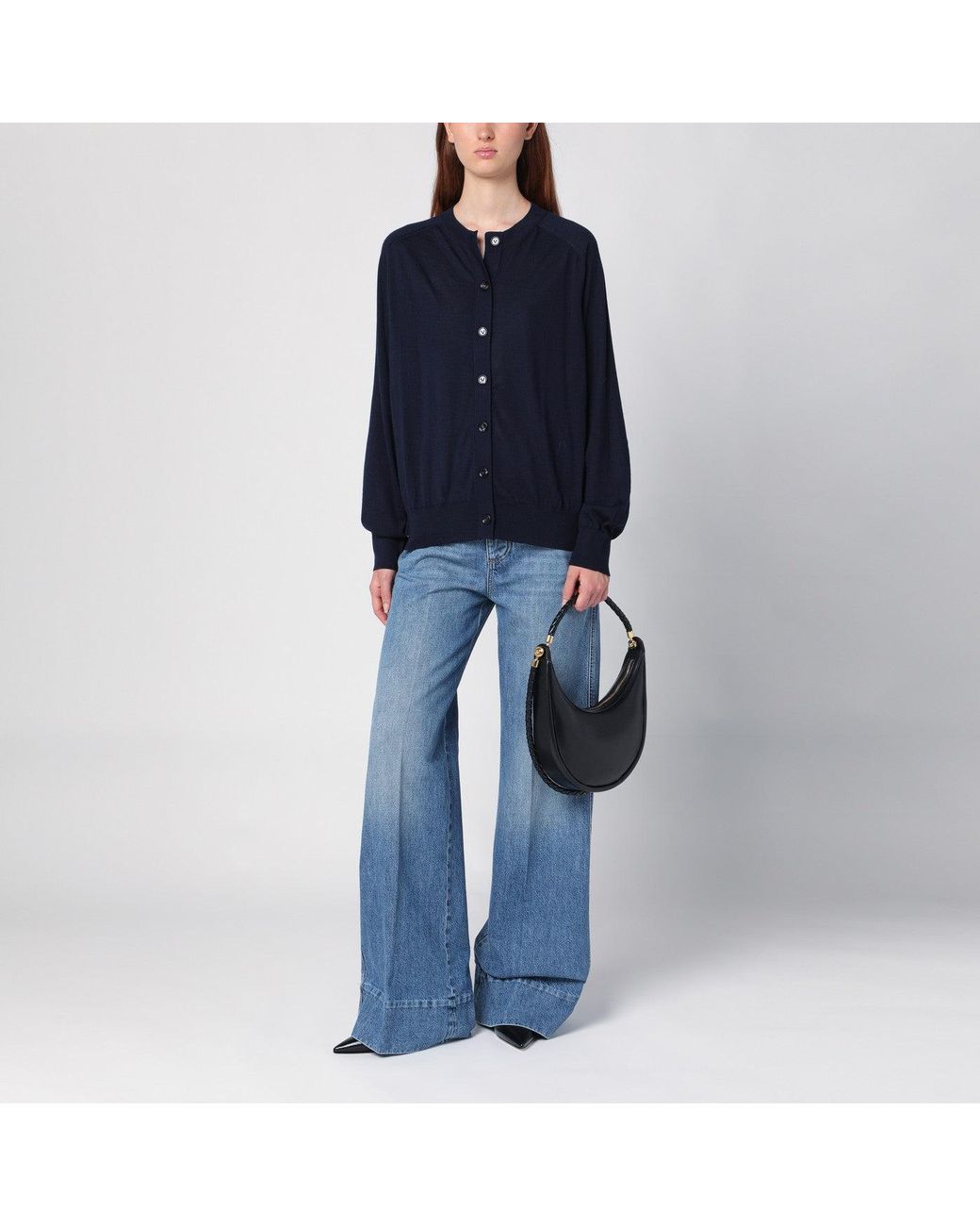 Bottega Veneta Blue Navy Cashmere Cardigan