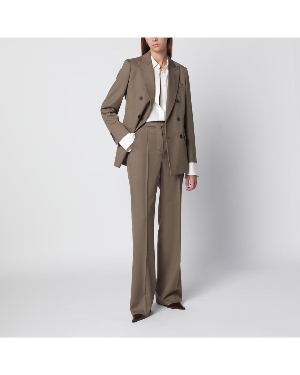 Max Mara Natural Camel Double-Breasted Wool Jacket