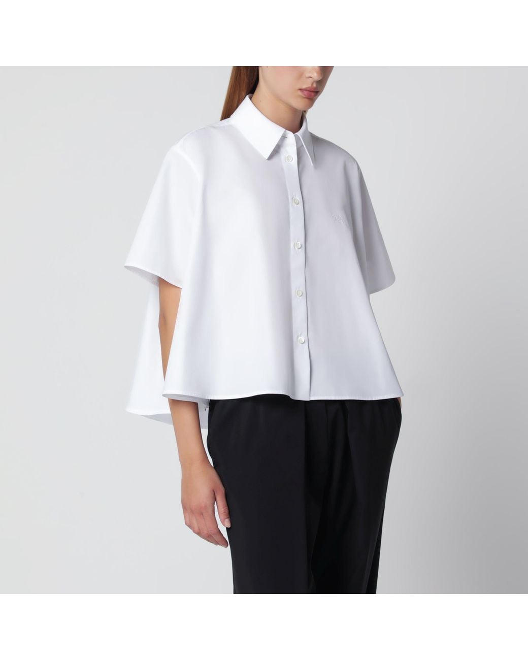 Loewe White Cotton Trapeze Shirt