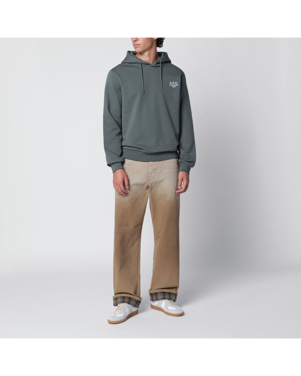 A.P.C. Gray Cotton Hoodie for men