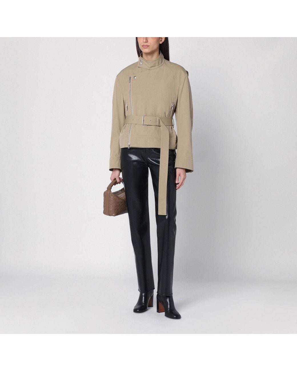 Bottega Veneta Natural Light Jacket With Belt