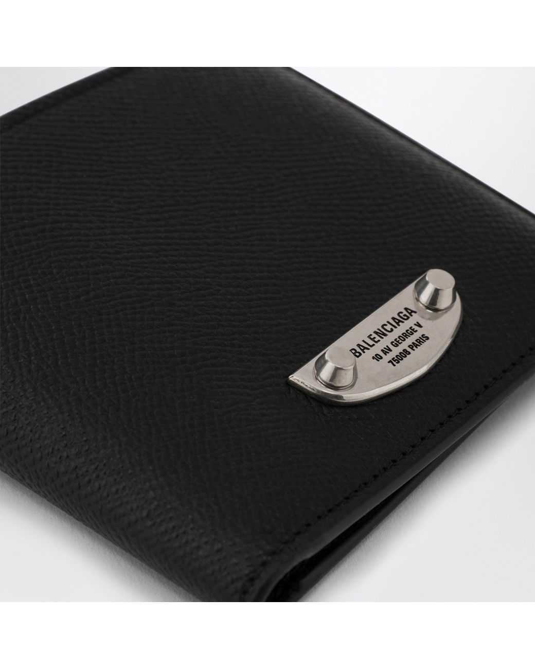 Balenciaga Black Le City Uptown Leather Wallet for men
