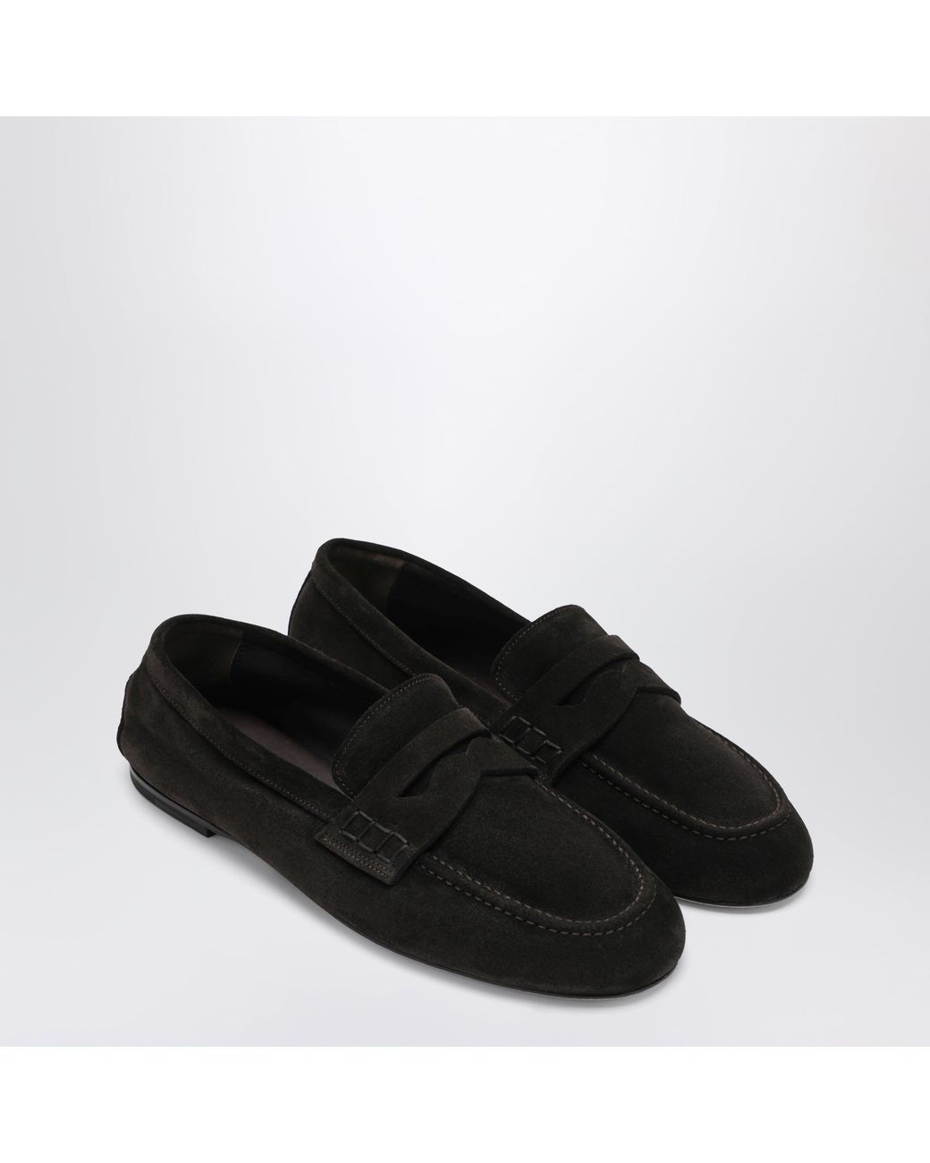 Dear Frances Black Espresso Suede Loafers