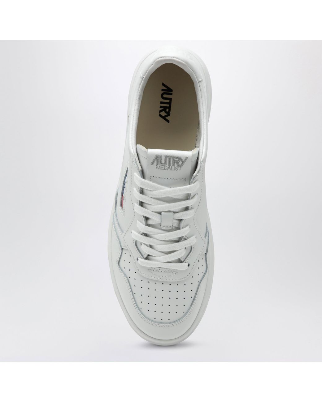 Autry White Medalist Low-Top Sneakers for men