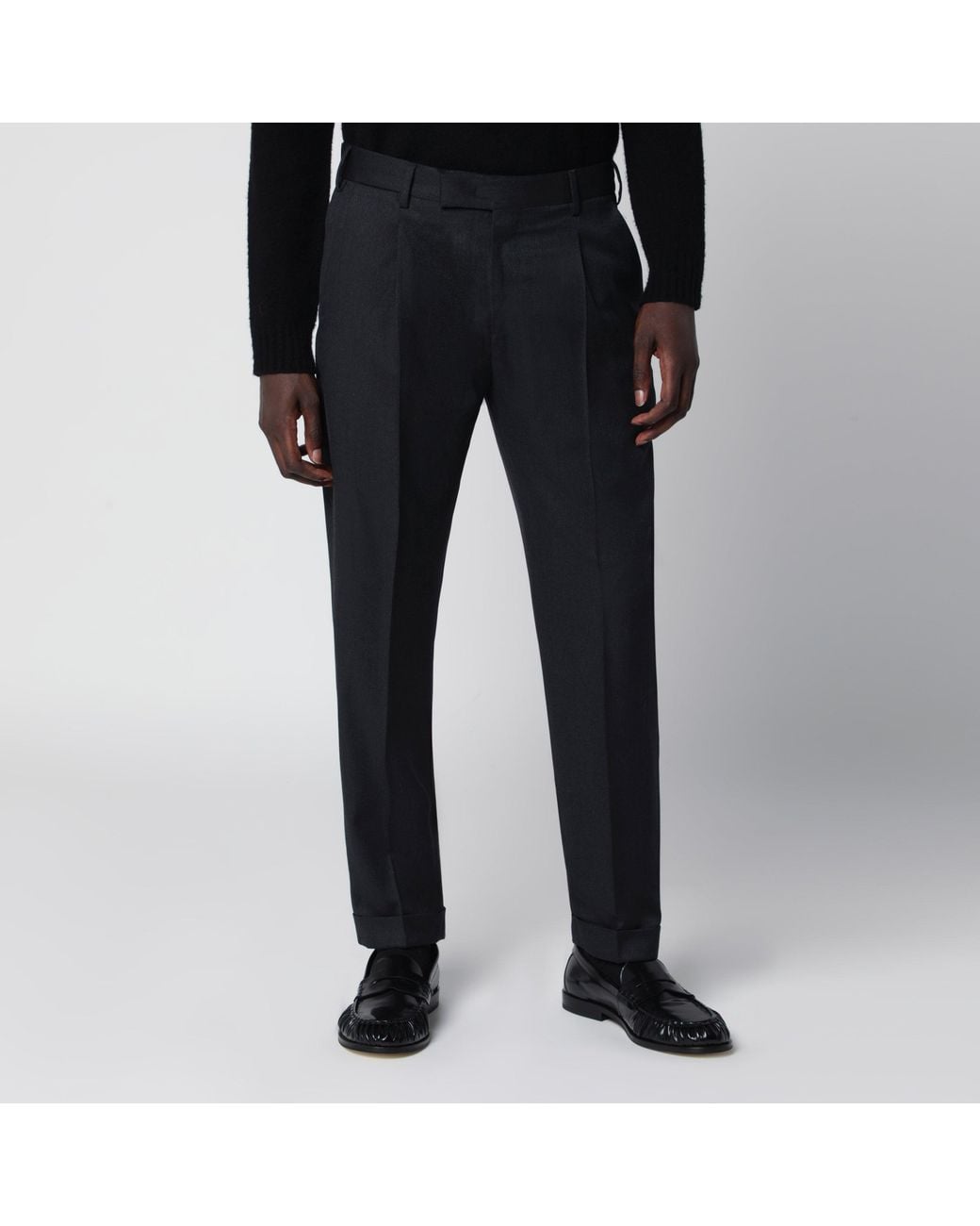 PT Torino Black Lead Rebel Trousers for men