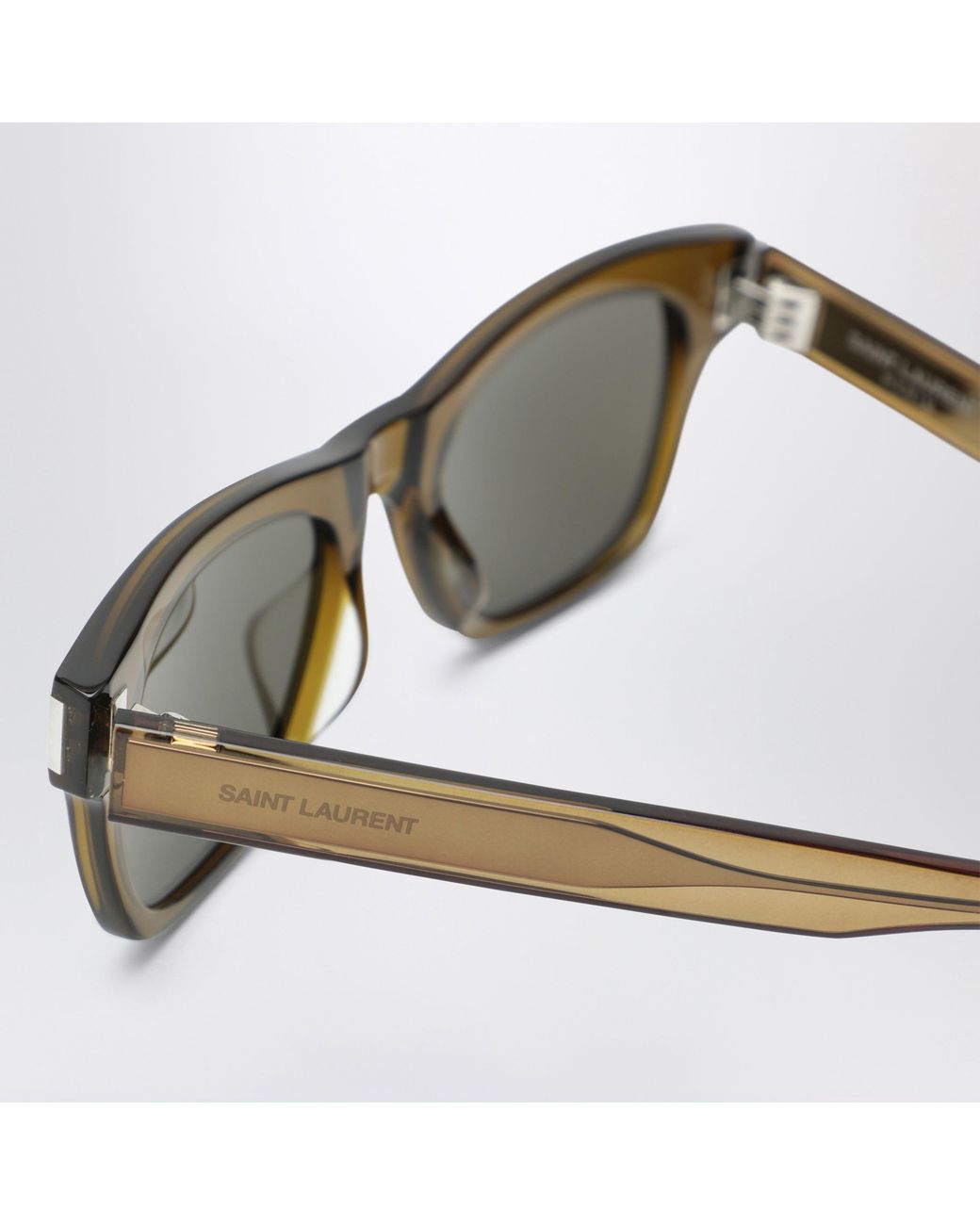 Saint Laurent Green Rectangular Sunglasses