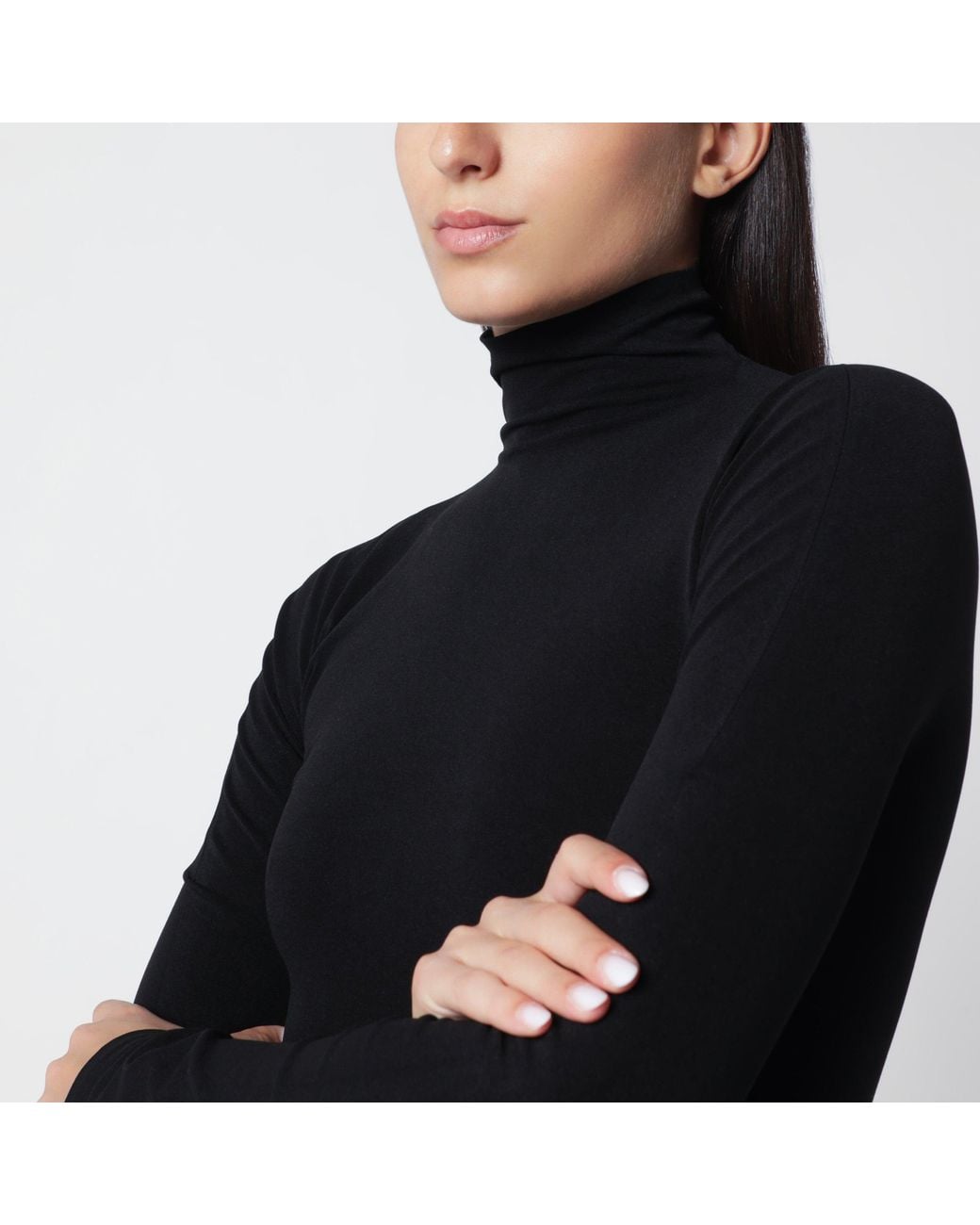Gucci Black Midi Turtleneck Dress