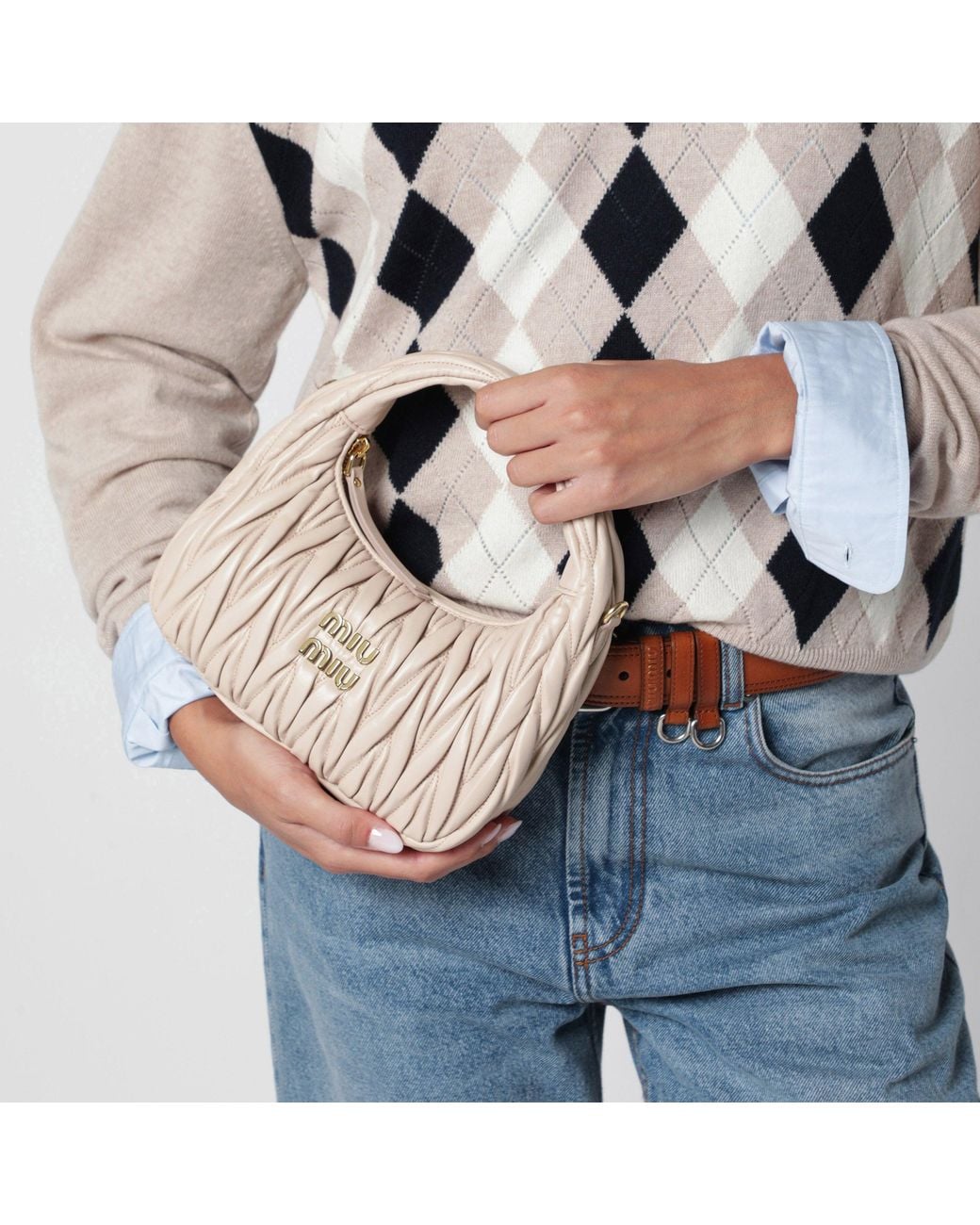 Miu Miu Pink Small Miu Wander Bag
