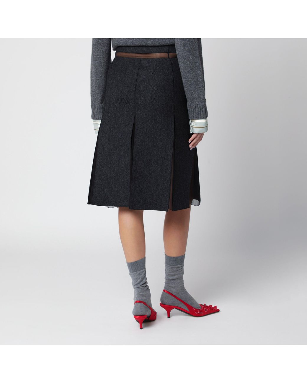Prada Black Slate Skirt