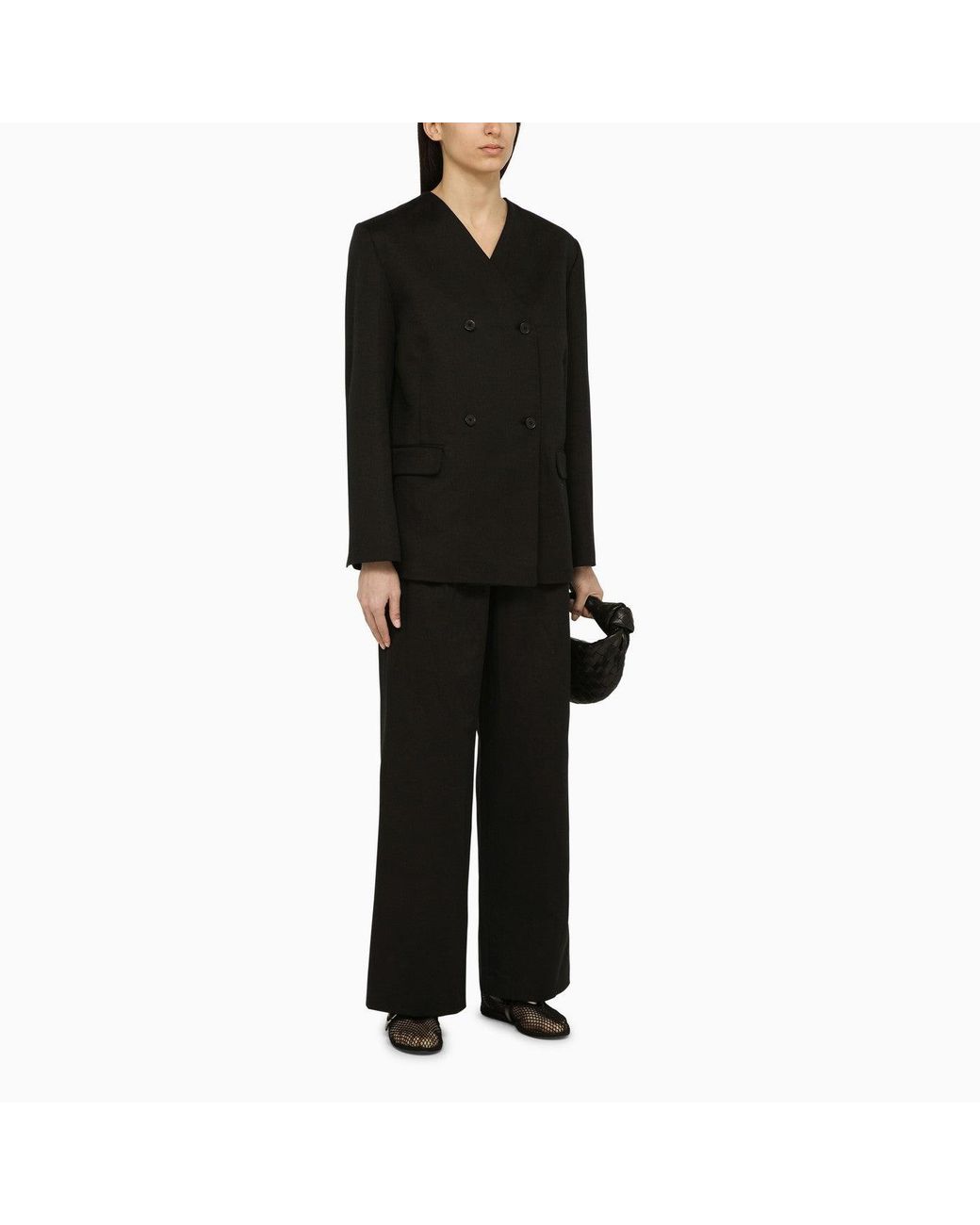 Loulou de Saison Black Double-Breasted Jacket