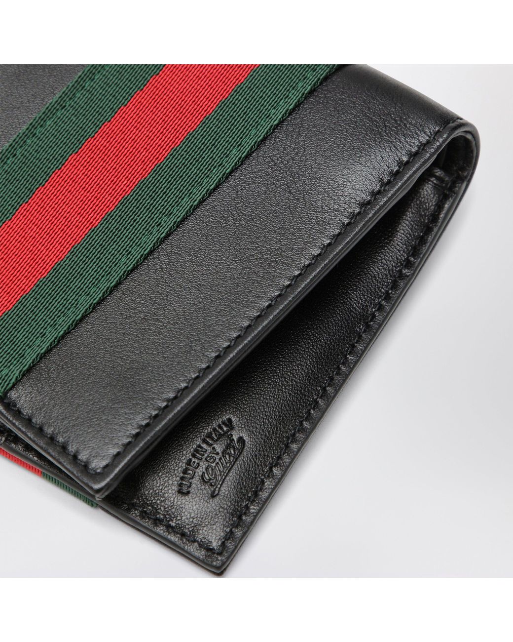 Gucci Red Web Trademark Bi-Fold Wallet for men