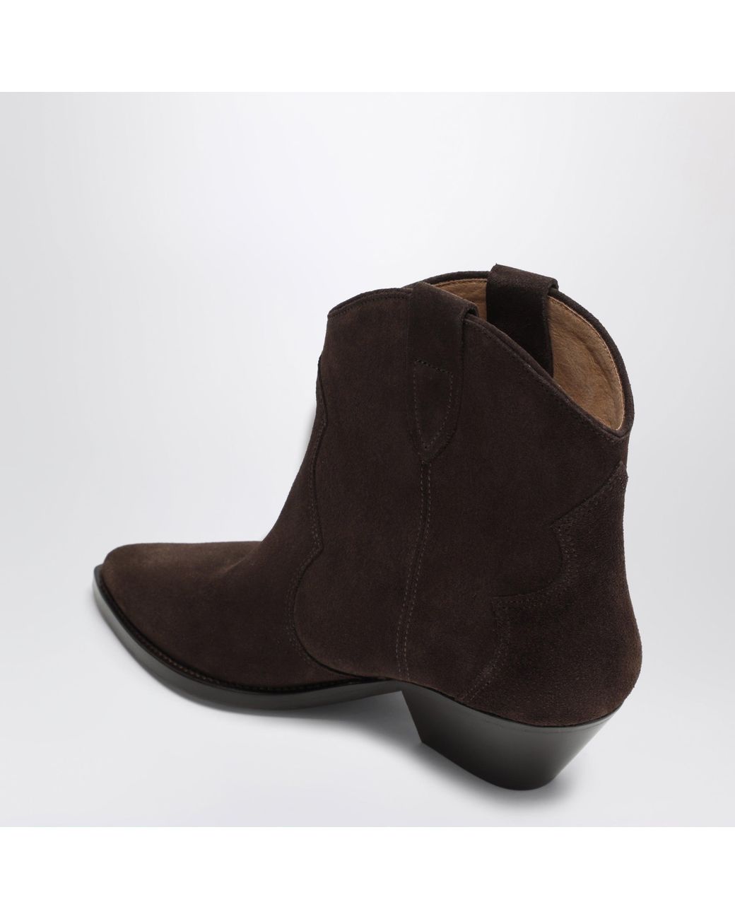 Isabel Marant Black Dewina Suede Cowboy Boots
