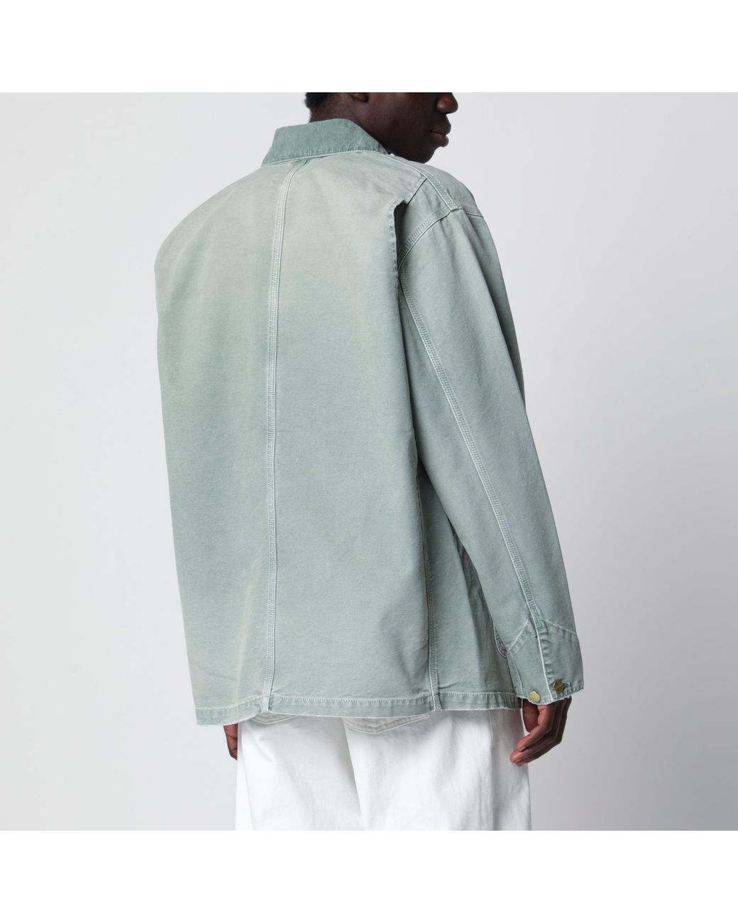 Carhartt Blue Shady/Destroy Washed Shirt Jacket for men