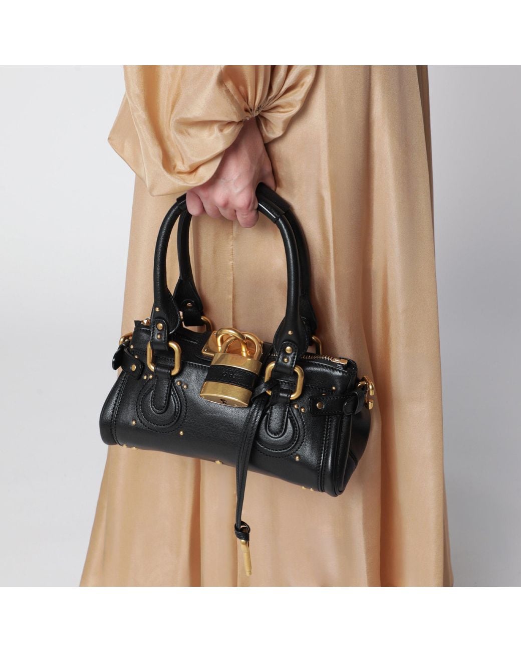 Chloé Black Small Paddington Leather Bag