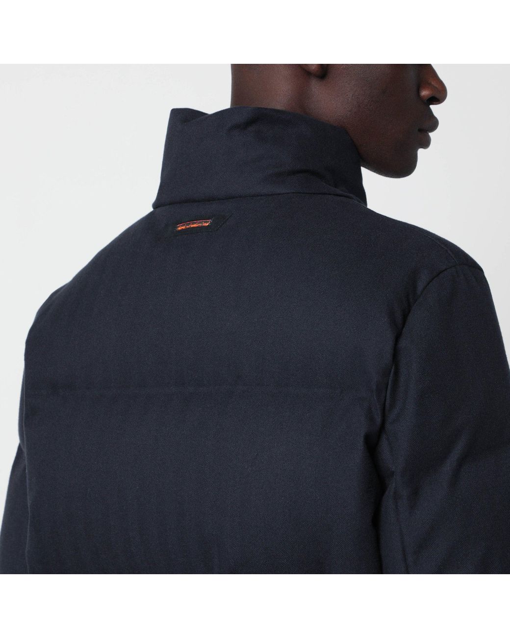 Sease Blue Tribeca Cotton And Cashmere Down Jacket for men