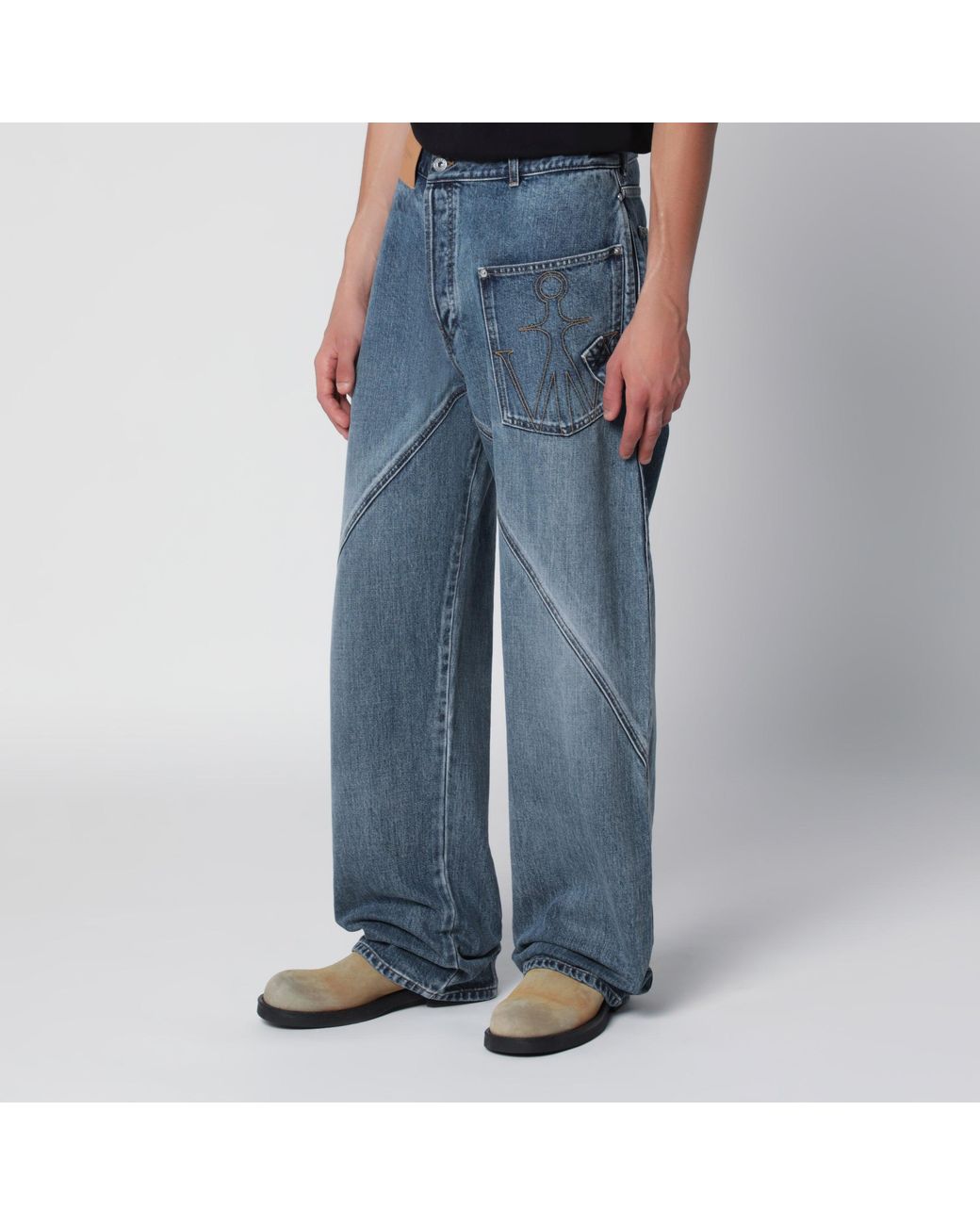 J.W. Anderson Blue Mid Twisted Workwear Jeans for men