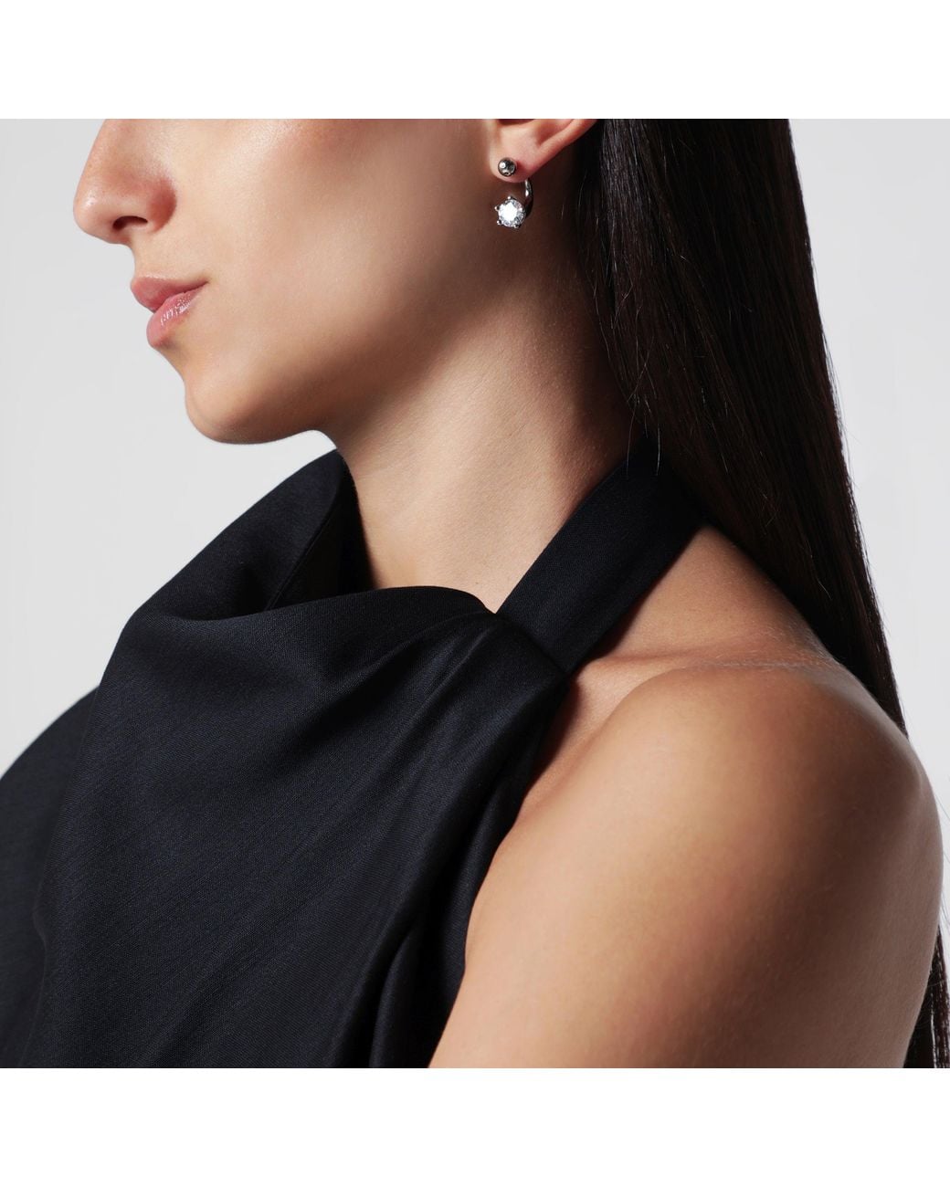Panconesi Metallic Constellation Earring With Zirconia