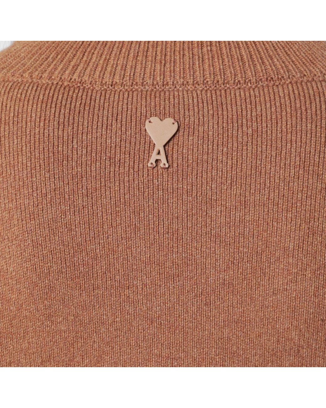 AMI Brown Camel Wool Sweater